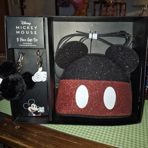 NIB Disney Mickey Cross Body Bag with Two Bag Charms
